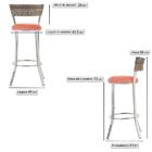 Banqueta Tc Zanutto Em Alumínio E Fibra Sintética Com Assento