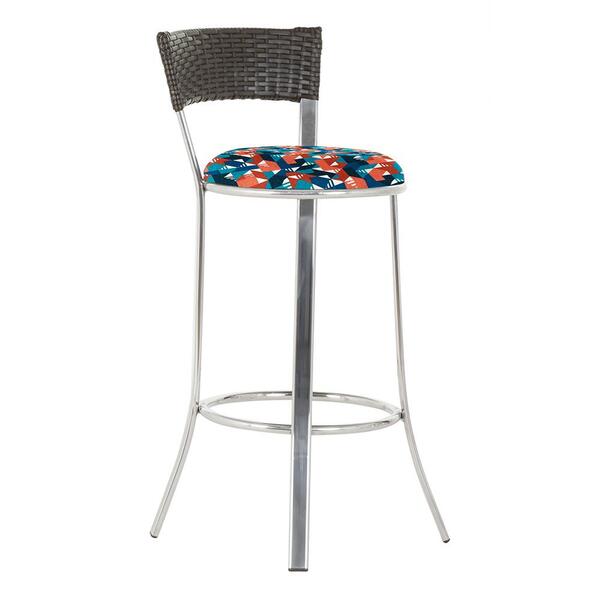 Banqueta Tc Zanutto Em Alumínio E Fibra Sintética Com Assento