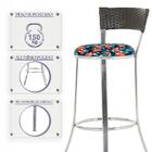 Banqueta Tc Zanutto Em Alumínio E Fibra Sintética Com Assento