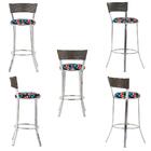 Banqueta Tc Zanutto Em Alumínio E Fibra Sintética Com Assento