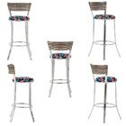 Banqueta Tc Zanutto Em Alumínio E Fibra Sintética Com Assento