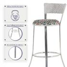 Banqueta Tc Zanutto Em Alumínio E Fibra Sintética Com Assento