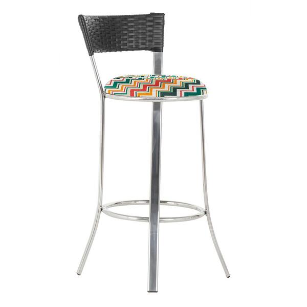 Banqueta Tc Zanutto Em Alumínio E Fibra Sintética Com Assento