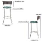 Banqueta Tc Zanutto Em Alumínio E Fibra Sintética Com Assento