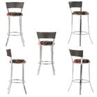 Banqueta Tc Zanutto Em Alumínio E Fibra Sintética Com Assento