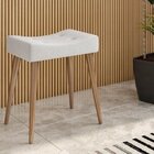 Banqueta Tecido Suede Maitê  Bege