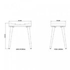 Banqueta Tecido Suede Maitê  Bege