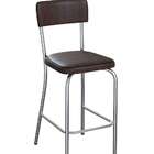 Banqueta Temp Cromada E Tabaco