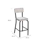 Banqueta Temp Preta E Palha