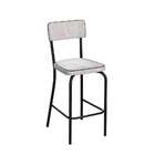 Banqueta Temp Preta E Palha