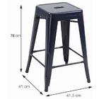 Banqueta Titan Alta Amarela - Or Design