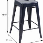 Banqueta Titan Alta Bronze - Or Design