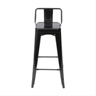 Banqueta Titan Com Encosto Preta - Or Design