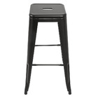 Banqueta Tolix Iron Alta - A?o Carbono Preta