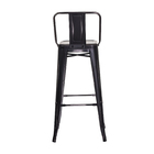 Banqueta Tolix Iron com Encosto Preto Vintage