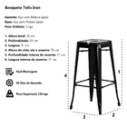 Banqueta Tolix Iron Design Amarela