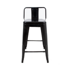 Banqueta Tolix Média Com Encosto Preta