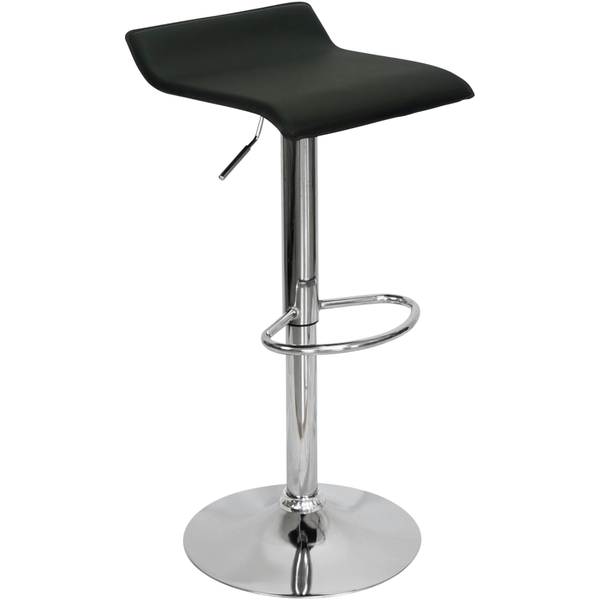 Banqueta Toquio Wave Giratória Com Regulagem - Preta