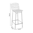 Banqueta Trama Branca E Cromado