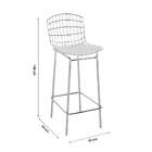 Banqueta Trama Branca E Cromado