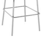 Banqueta Trama Cromada E Branca