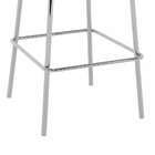 Banqueta Trama Cromada E Preta