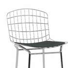 Banqueta Trama Cromada E Preta