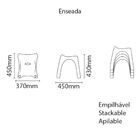 Banqueta Tramontina Enseada Em Polipropileno Preto