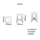 Banqueta Tramontina Niterói Em Polipropileno Branco