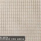 Banqueta Tropeira Linho Areia Recouro Marrom Metal Café