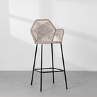 Banqueta Tropicália Com Estrutura Preta - Areia