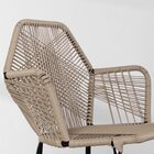 Banqueta Tropicália Com Estrutura Preta - Areia