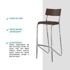 Banqueta Tubo Cromado Napa Marrom Carraro