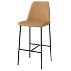 Banqueta Turquia Couro Bege Em Metal Preto