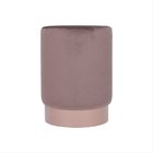 Banqueta Velvet Marrom Base Bronze - Or Design