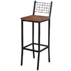 Banqueta Veneza Couro Caramelo Em Metal Preto