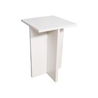 Banqueta Versátil Quadrada Com 55cm Em Mdf - Branco