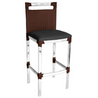 Banqueta Vigor Alta Em Alumínio E Fibra Sintética