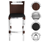 Banqueta Vigor Alta Em Alumínio E Fibra Sintética