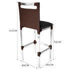 Banqueta Vigor Alta Em Alumínio E Fibra Sintética