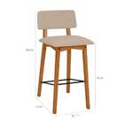 Banqueta Vinie Avelã E Bege