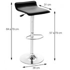 Banqueta Wave  Branco/cromado