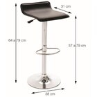 Banqueta Wave  Cinza/cromado