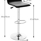 Banqueta Wave Estofada Pu Branca Base Cromada - Or Design