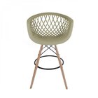 Banqueta Web Empório  Fendi/madeirado