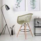 Banqueta Web Empório  Fendi/madeirado