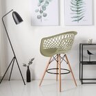 Banqueta Web Empório  Fendi/madeirado