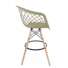 Banqueta Web Empório  Fendi/madeirado