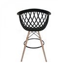 Banqueta Web Empório  Preto/madeirado