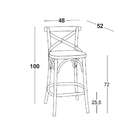 Banqueta X - Máxima Preto